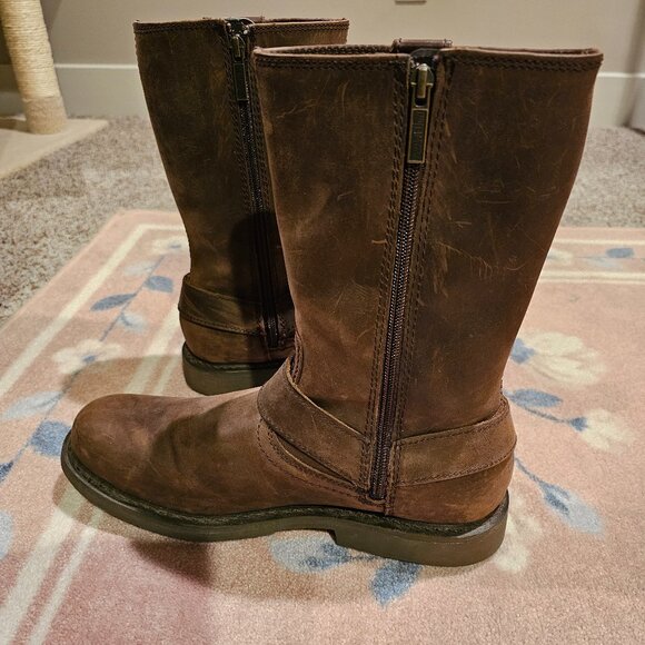 Mens Harley Davidson Josh Brown Suede Leather Side Zip Riding Boots 10.5M D93115 - Picture 2 of 4